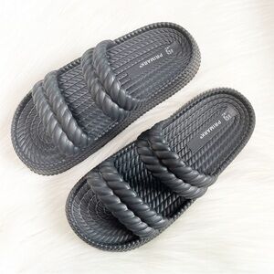 Primark Platform Black Beach Pool Sandals Size 7